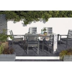 Homebase Porcelain Blue Stone Dark Grey Matt Stone Effect Porcelain Outdoor Til