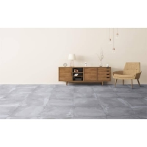 Homebase Porcelain Metropolitan Grey Square Porcelain Wall & Floor Tile 600 x 6