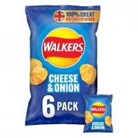 Tesco  Walkers Cheese & Onion Crisps 6X25g