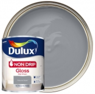 Dulux Non Drip Gloss Paint - Natural Slate - 750ml