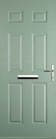 Wickes  Euramax 6 Panel Left Hand Chartwell Green Composite Door - 8