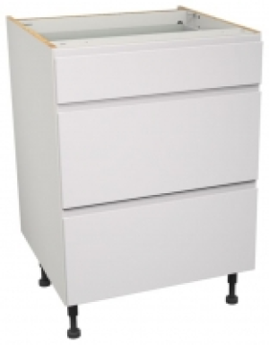 Wickes  Camden White 3 Drawer Unit - 600mm