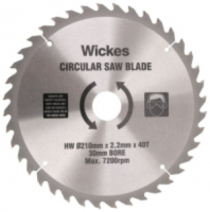 Wickes 40 Teeth Medium Cut Circular Saw Blade - 210 x 30mm £18.00