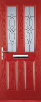 Wickes  Euramax 2 Panel 2 Square Right Hand Red Composite Door - 840