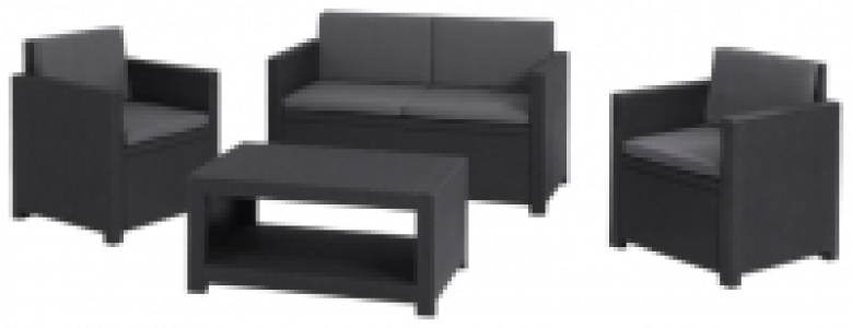 Keter Monaco Lounge Set with Weatherproof Storage Table