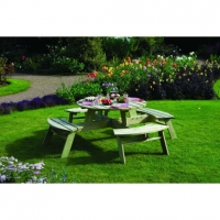 Wickes  Rowlinson Round Garden Picnic Table
