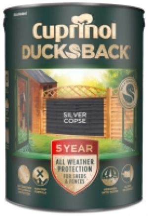 Cuprinol 5 Year Ducksback Matt Shed & Fence Treatment - Silv