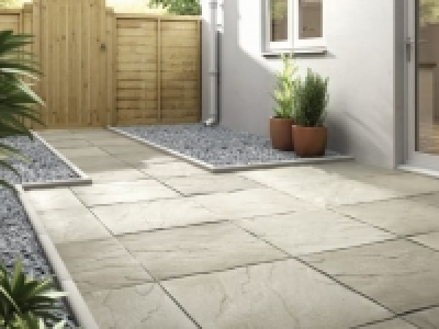 Wickes  Marshalls Pendle Riven Grey Paving Slab 600 x 600 x 38 mm