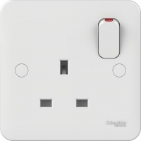 Wickes  Lisse 1 Gang 13A Double Pole Switched Socket - White