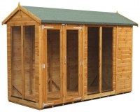 Wickes  Power Sheds 10 x 4ft Apex Shiplap Dip Treated Summerhouse