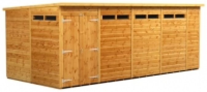 Power Sheds 18 x 8ft Double Door Pent Shiplap Dip Treated Se