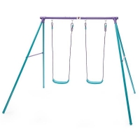 Homebase  Plum Sedna Double Swing Set - Purple/Teal
