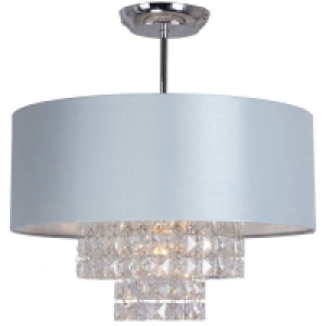 Celia Glass Droplets Chandelier - Duck Egg