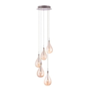 Octavia 5 Light Glass Cluster Pendant