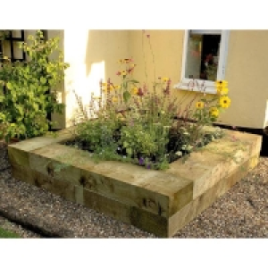 Metsa Wood Green Softwood Sleeper - 2.4m x 200 x 100mm £30.00