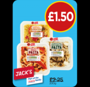 Budgens  Jacks Sundried Tomato & Chilli Pasta, Basil Pesto Mozzarella