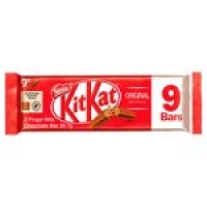Kit Kat 2 Finger Milk Chocolate Biscuit Bar Multipack 9 Pack