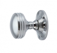 Wickes  Wickes Rimmed Mortice Door Knob - Polished Chrome 1 Pair