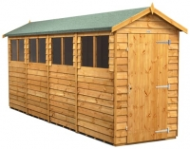 Power Sheds 16 x 4ft Apex Overlap Dip Treated Shed