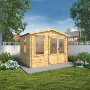 Mercia 2.6 x 3.3m 19mm Log Thickness Log Cabin with Assembly