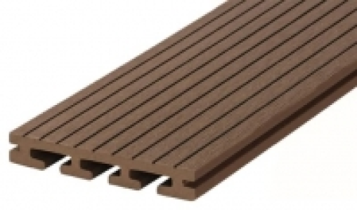 Wickes  Eva-Tech Aruna Dark Brown Composite I-Series Deck Board - 23