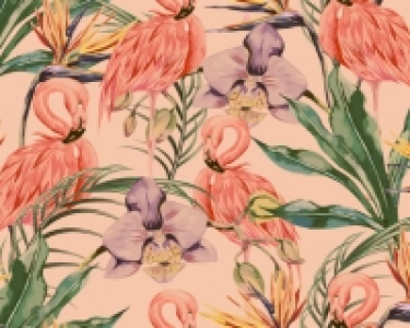 Origin Murals Paradise Flamingo Coral Wall Mural - 3.5m x 2.