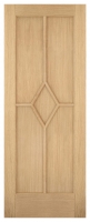Wickes  LPD Internal Reims 5 Panel Pre-finished Oak FD30 Fire Door -