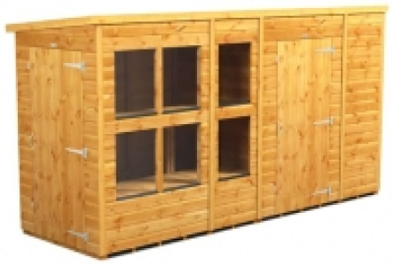 Power Sheds 12 x 4ft Pent Shiplap Dip Treated Potting Shed -