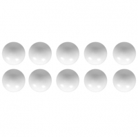 Wickes  Wickes Ball Top Door Knob - White Plastic 37mm Pack of 10