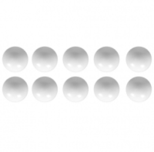 Wickes  Wickes Ball Top Door Knob - White Plastic 37mm Pack of 10