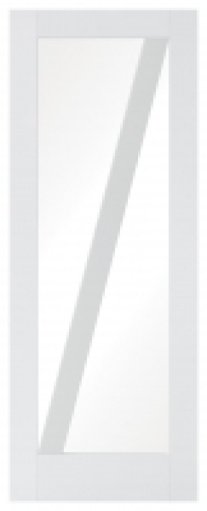 LPD Internal Barn Glazed Primed White Solid Core Door - 838