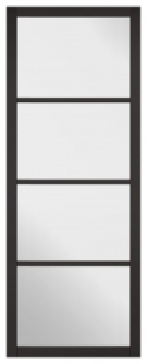 LPD Internal Soho 4 Lite Primed Black Solid Core Door - 610