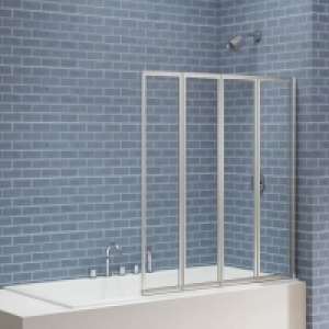 Nexa By Merlyn 4mm Chrome 4 Panel Folding Bath Screen - 1400