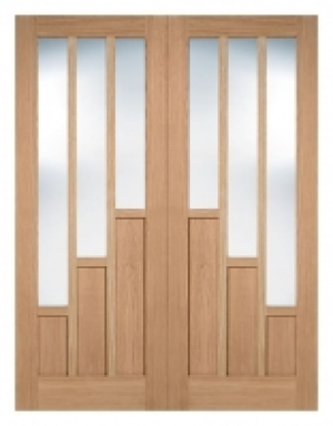 Wickes  LPD Internal Coventry Pair Pre-Finished Solid Oak Core Door 