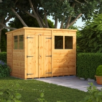 Wickes  Power Sheds 8 x 6ft Double Door Pent Shiplap Dip Treated She