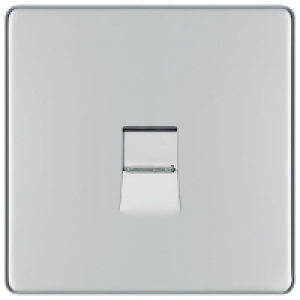 BG Screwless Flat Plate Single Master Telephone Socket, Scre