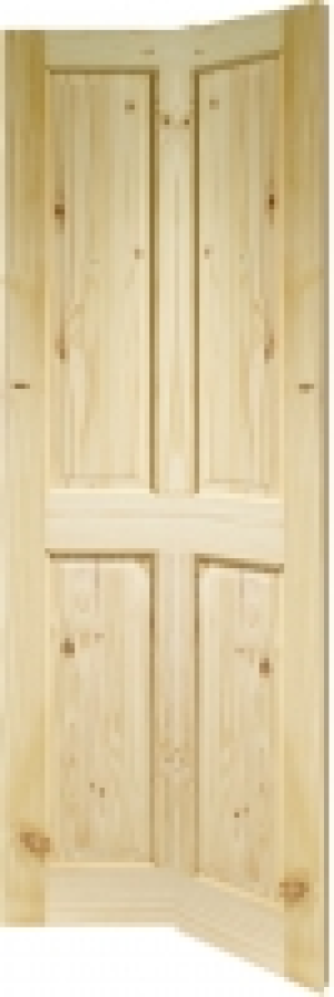 Wickes Chester Knotty Pine 4 Panel Internal Bi-Fold Door - 1