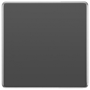 BG Screwless Flatplate Black Nickel 1 Gang Blank Plate