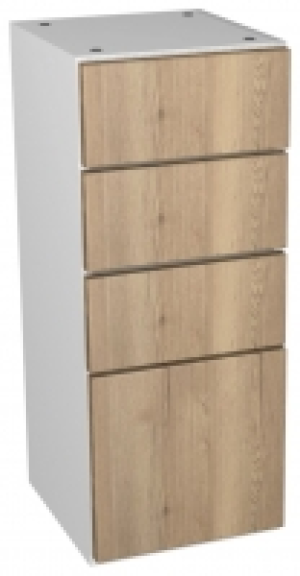 Wickes Vienna Oak 4 Drawer Storage Unit - 300 x 735mm