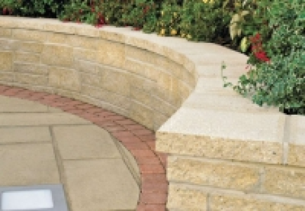 Marshalls Saxon Textured Coping Stone - Buff 600 x 272 x 50m