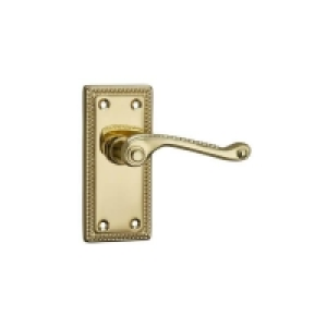 Homebuild Georgian Short Backplate Latch Lever Set - Polishe