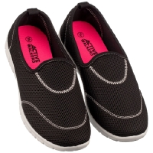 Ladies Active Walker Trainers - Black