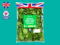 Lidl  Oaklands British Unwashed Baby Leaf Spinach