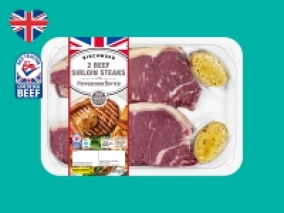 Birchwood 2 British Beef Sirloin Steaks with Peppercorn Butt