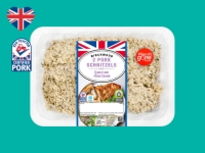 Birchwood 2 British Pork Schnitzels with Garlic < Herb Cr