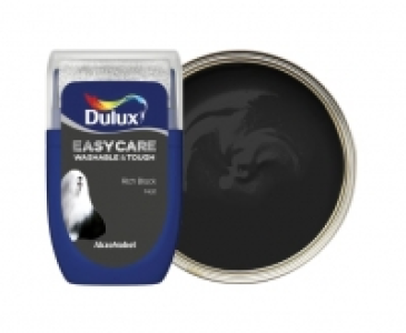 Wickes  Dulux Easycare Washable & Tough Paint - Rich Black Tester Po