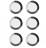 Wickes  Wickes Ring Door Knob - Polished Chrome 35mm Pack of 6