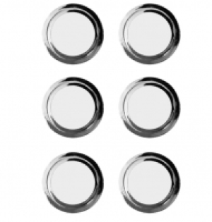 Wickes  Wickes Ring Door Knob - Polished Chrome 35mm Pack of 6