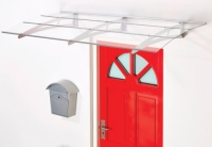 Superroof Madrid Door Canopy Silver 1800 x 880mm