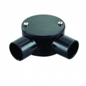 Wickes  Wickes 2 Way Angle Conduit Box - Black 25mm